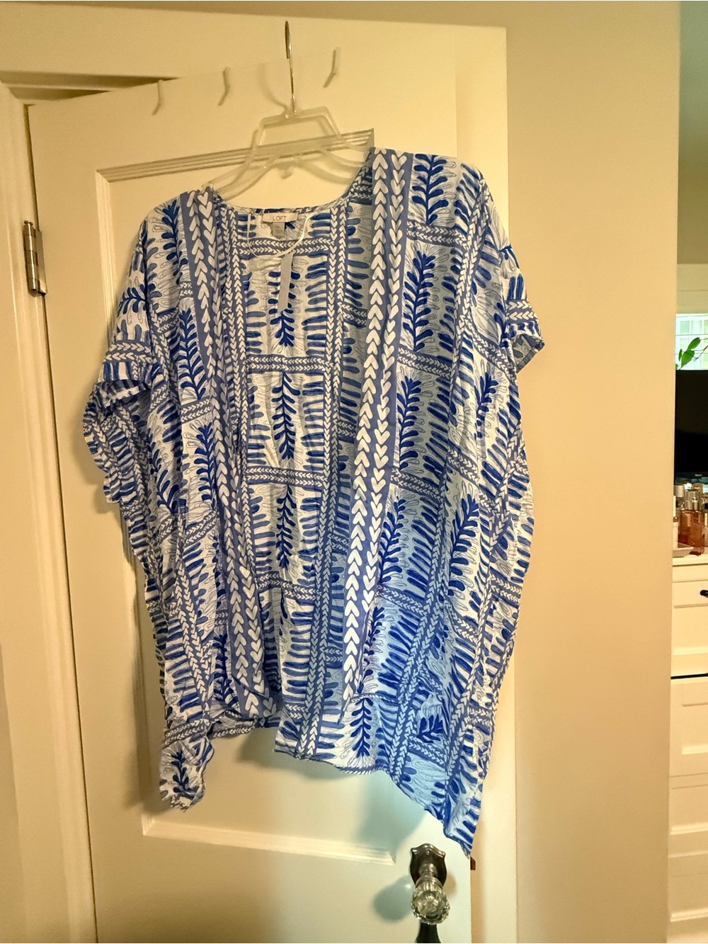 LOFT Blue and White Printed Women's Tunic